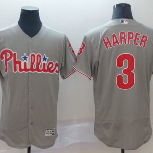 Philadelphia Bryce Harper #3 Cream Baseball Jersey
