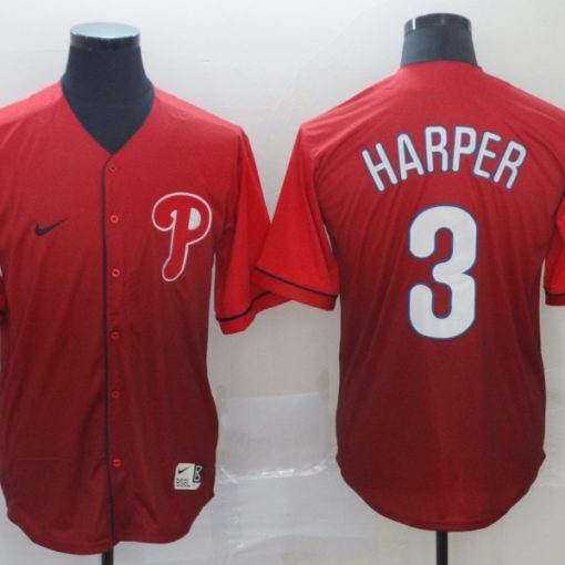 Bryce Harper #3 Philadelphia Phillies Cream Jersey