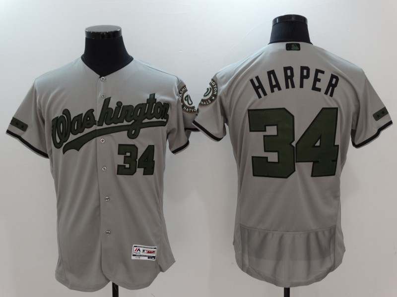 Bryce Harper #34 Washington Nationals Gray Flex Base Jersey - Cheap MLB  Baseball Jerseys