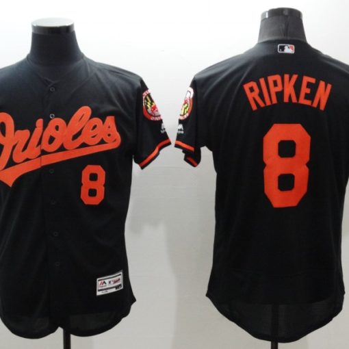 Cal Ripken Jr. #8 Baltimore Orioles Black Flex Base Jersey - Cheap MLB Baseball  Jerseys