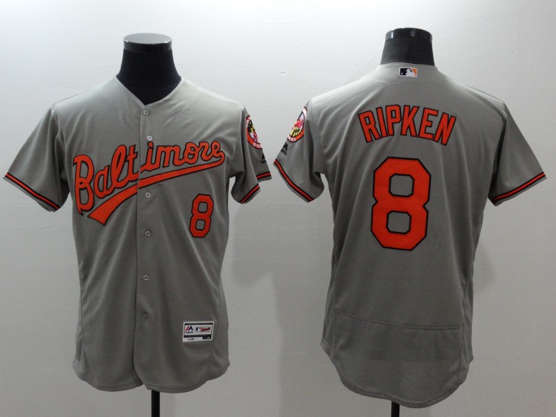 Cal Ripken Jr. #8 Baltimore Orioles Gray Flex Base Jersey - Cheap MLB Baseball  Jerseys