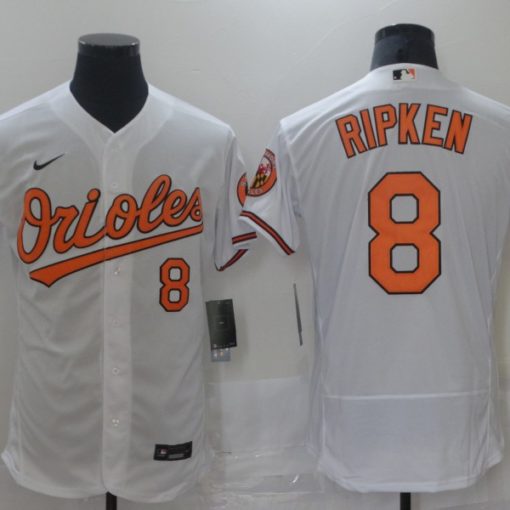 Men's Nike Cal Ripken Jr. Orange Baltimore Orioles Alternate Cooperstown  Collection Player Jersey