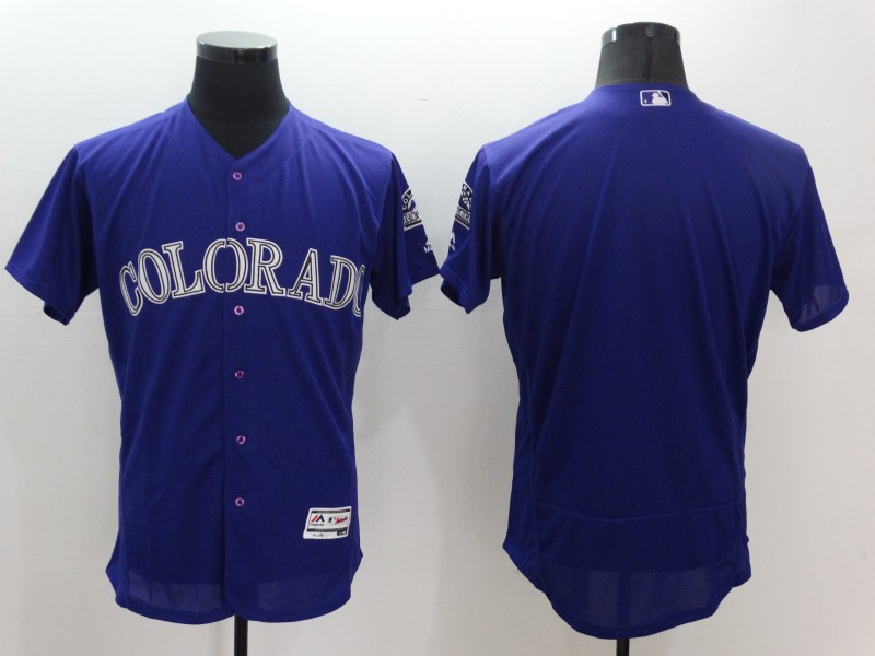 Men's Colorado Rockies MLB Purple Alternate Custom Jersey