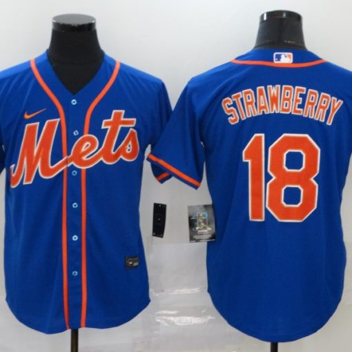 Darryl Strawberry Jersey New York Mets #18 White Home Collection Cooperstown