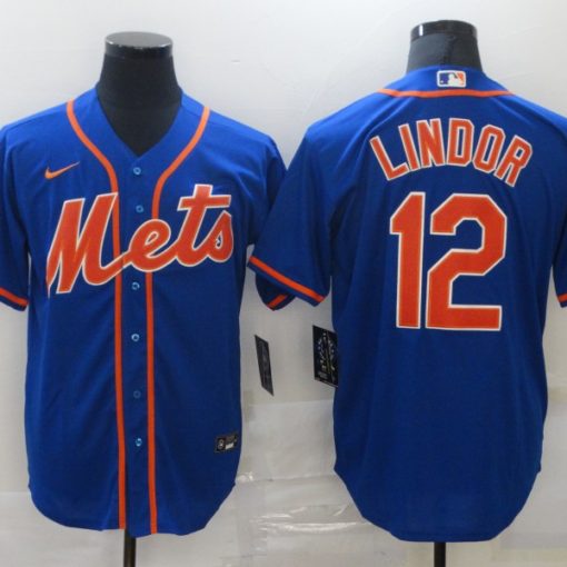 Francisco Lindor New York Mets Alternate Black Baseball Player