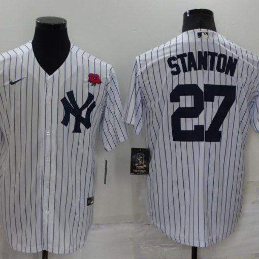 Giancarlo Stanton #27 New York Yankees Black Flex Base Jersey