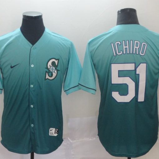 Ichiro Suzuki Seattle Mariners Majestic Official Name & Number T-Shirt -  Aqua
