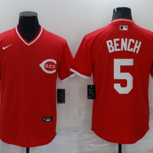 Cincinnati Reds Johnny Bench #5 Red T-Shirt