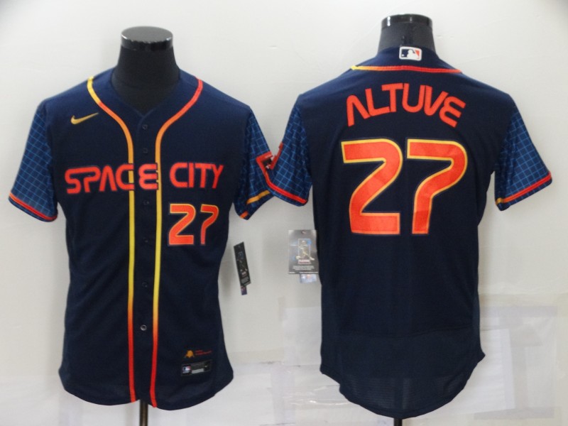 Jose Altuve #27 Houston Astros Navy 2022 City Connect Flex Base Jersey -  Cheap MLB Baseball Jerseys