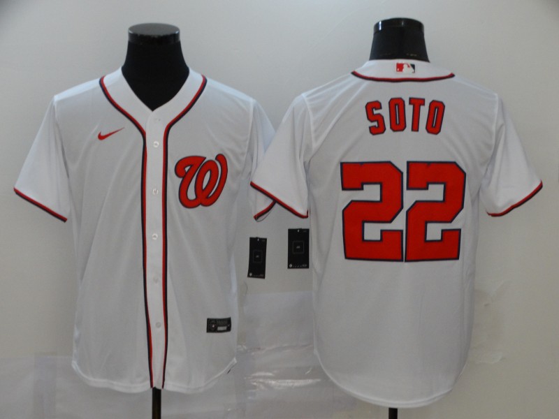 Juan Soto #22 Washington Nationals White Home Jersey - Cheap MLB Baseball  Jerseys