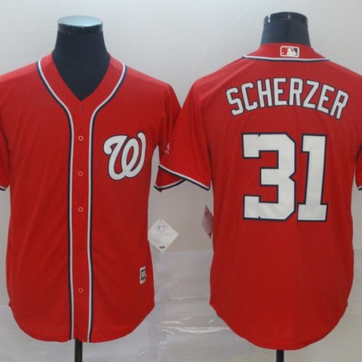Washington Nationals T Shirt Jersey Max Scherzer #31 Mens Large