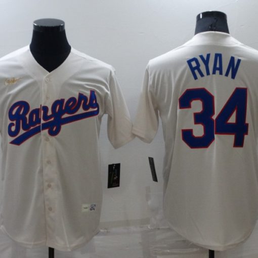 Sold at Auction: Nolan Ryan Cooperstown Collection Texas Rangers #34 Jersey
