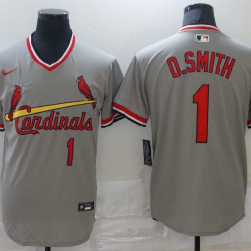 Ozzie Smith #1 St. Louis Cardinals Black Fashion Flex Base Jersey - Cheap  MLB Baseball Jerseys