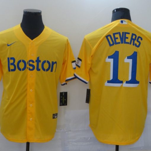 boston red sox uniforms yellow and blue