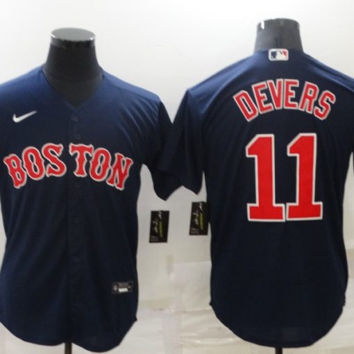 Men's Boston Red Sox Rafael Devers #11 Nike Red Home 2020 Replica Jersey