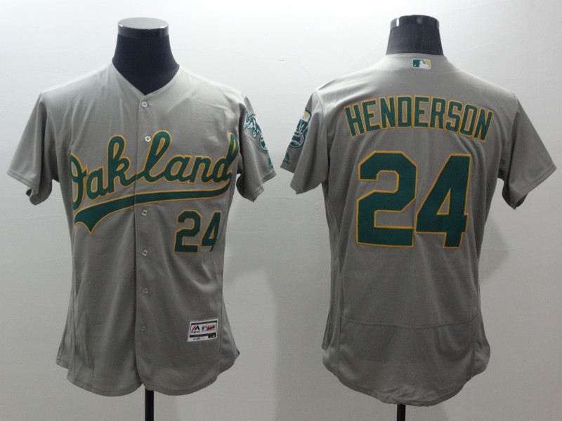 Rickey Henderson #24 Oakland Athletics Gray Flex Base Jersey - Cheap MLB  Baseball Jerseys