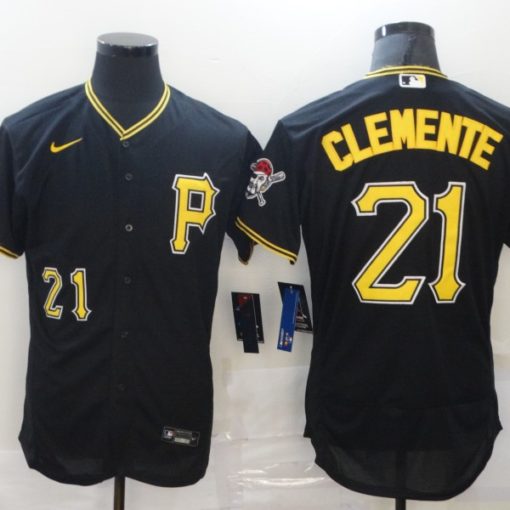 Roberto Clemente #21 Pittsburgh Pirates Gray Road Flex Base Jersey