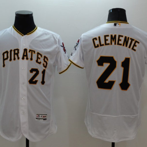 Roberto Clemente Pittsburgh Pirates 21 Majestic Cool Base Jersey