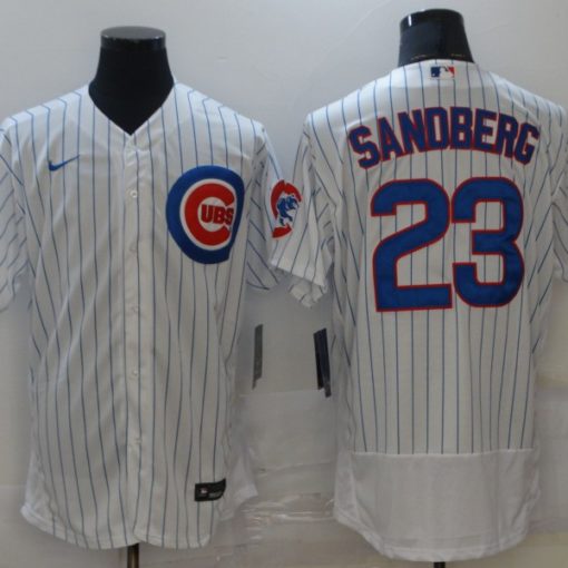 Men's Majestic Chicago Cubs #23 Ryne Sandberg Authentic Black
