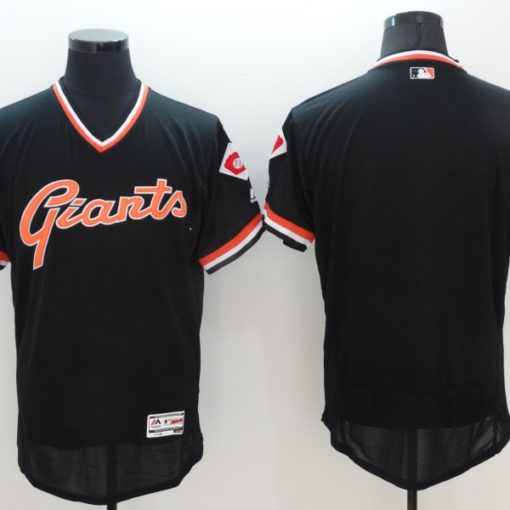 Barry Bonds #25 San Francisco Giants Black Throwback Flex Base