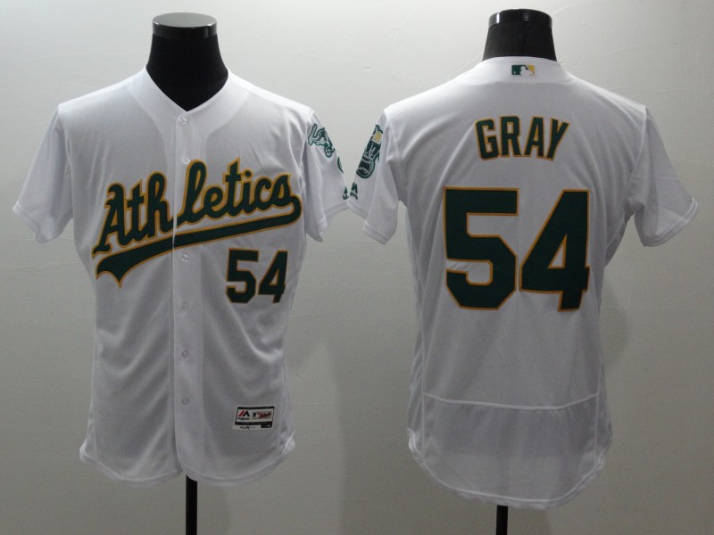 Sonny Gray #54 Oakland Athletics White Flex Base Jersey - Cheap