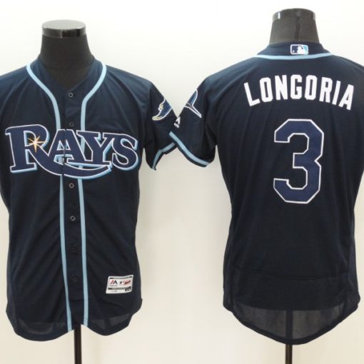 Majestic MLB Baseball TAMPA BAY RAYS #3 Evan Longoria Player Shirt