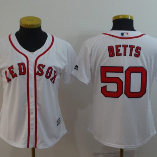Women's Boston Red Sox Mookie Betts Majestic White Cool Base