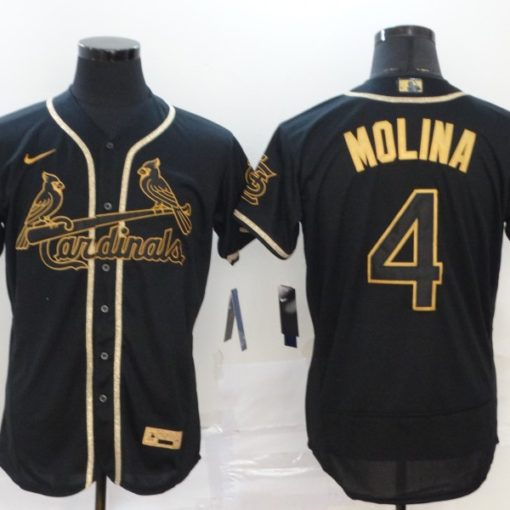 YB2 MLB St Louis Cardinals Baseball Jersey Shirts No.4 Molina Cardigan  Jersey Unisex Player Version NEW