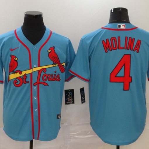 YB2 MLB St Louis Cardinals Baseball Jersey Shirts No.4 Molina Cardigan  Jersey Unisex Player Version NEW