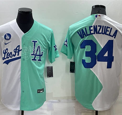 Game-worn used Fernando Valenzuela San Diego Padres Jersey.