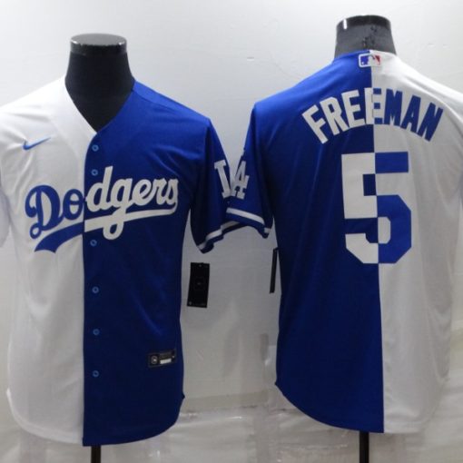 Black Los Angeles Dodgers Freddie Freeman #5 Printed Baseball Jersey