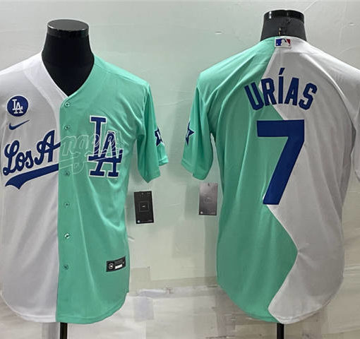 Women's Los Angeles Dodgers Julio Urias Majestic White Home Cool Base  Player Jersey