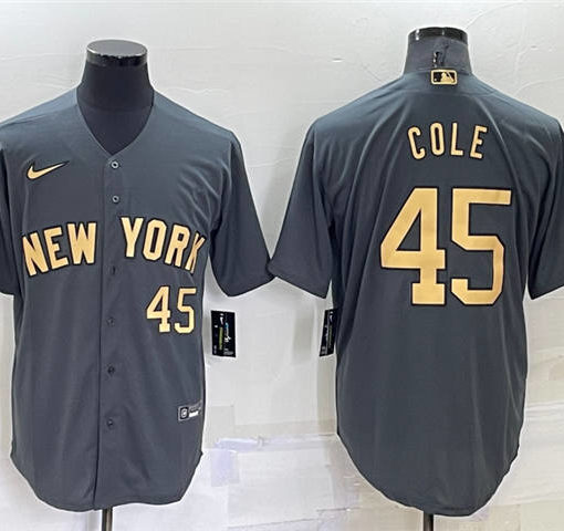 Gerrit Cole New York Yankees Game-Used #45 Gray Jersey vs