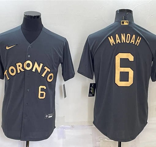 Toronto Blue Jays #6 Alek Manoah Charcoal 2022 All-Star Game Player Jersey  - Cheap MLB Baseball Jerseys