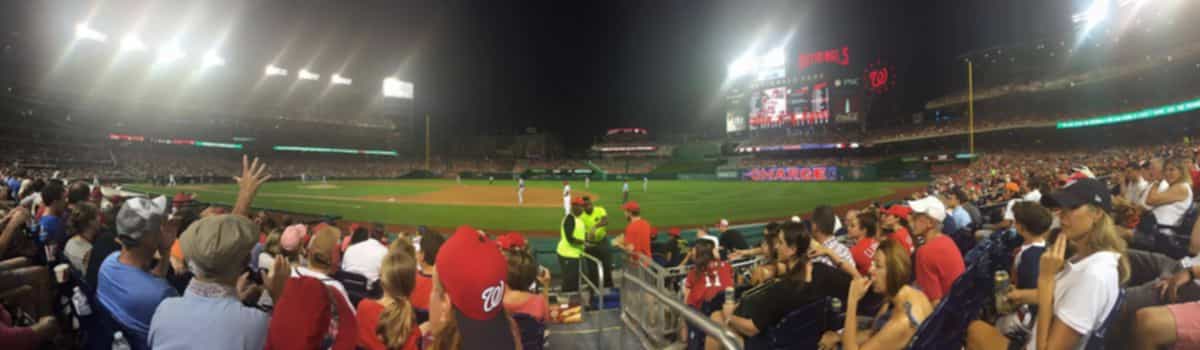 Nats Park. July 21, 2015. Oddly enough, NOT a Dodgers/Nats game, but a complementary Mets/Nats game. (Blame Taylor Swift.)