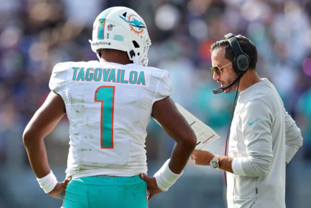 Tua Tagovailoa’s career day lifts Miami Dolphins past Baltimore Ravens in shocking 42-38 come-from-behind win — Phinsider Radio:  nfl buffalo bills men's short sleeve bi-blend t-shirt A Miami Dolphins Podcast