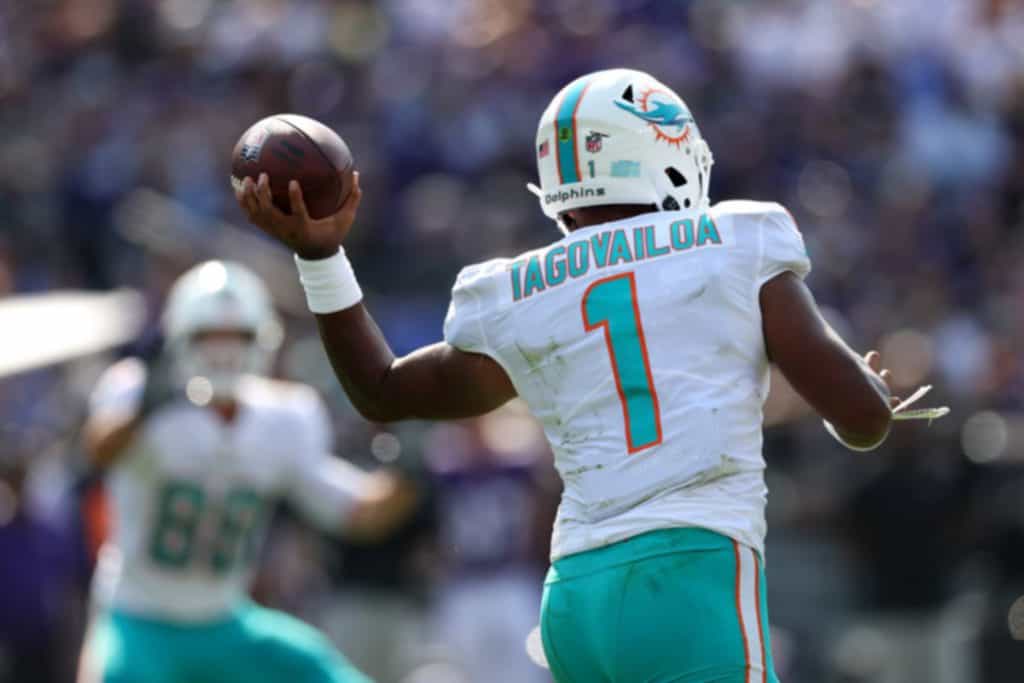 Miami Dolphins QB Tu  nfl buffalo bills shirtsa Tagovailoa named AFC Offensive Player of the Week for his week two performance against the Baltimore Ravens