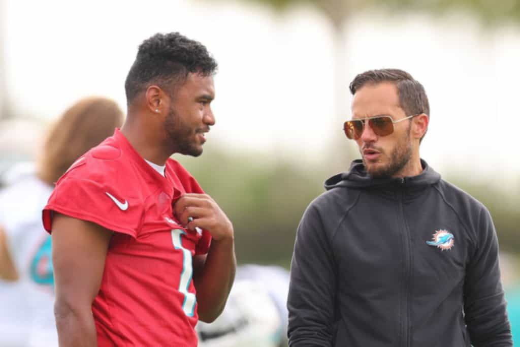 Miami Dolphins training camp 2022: Mike McDaniel hints at sitting Miami Dolphins QB Tua Tagovailo  buffalo bills shirts ladiesa for first preseason contest against the Tampa Bay Buccaneers