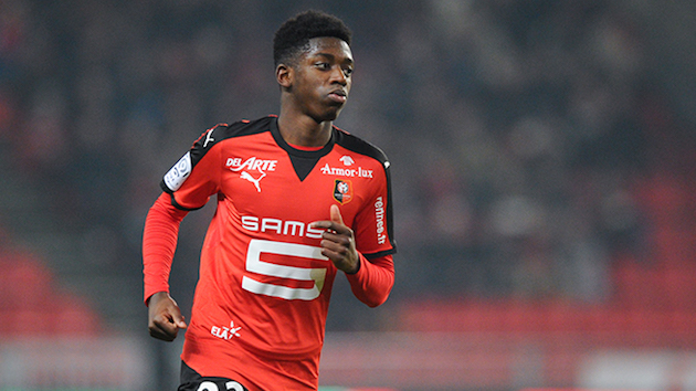 Rennes midfielder Ousmane Dembele