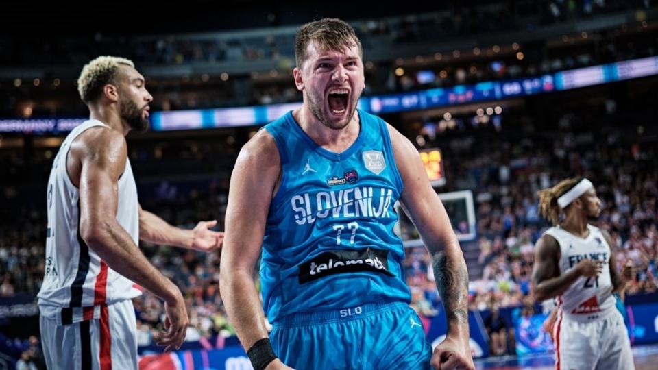 Luka Doncic Real Madrid Euro Basketball Jersey blue 