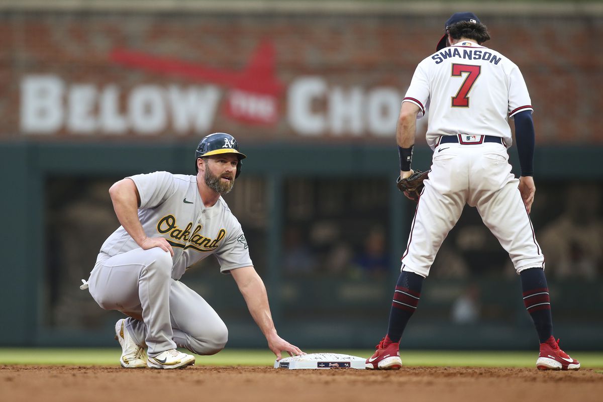 Game #58: A's 2021 white sox uniforms get crushed by Braves 13-2