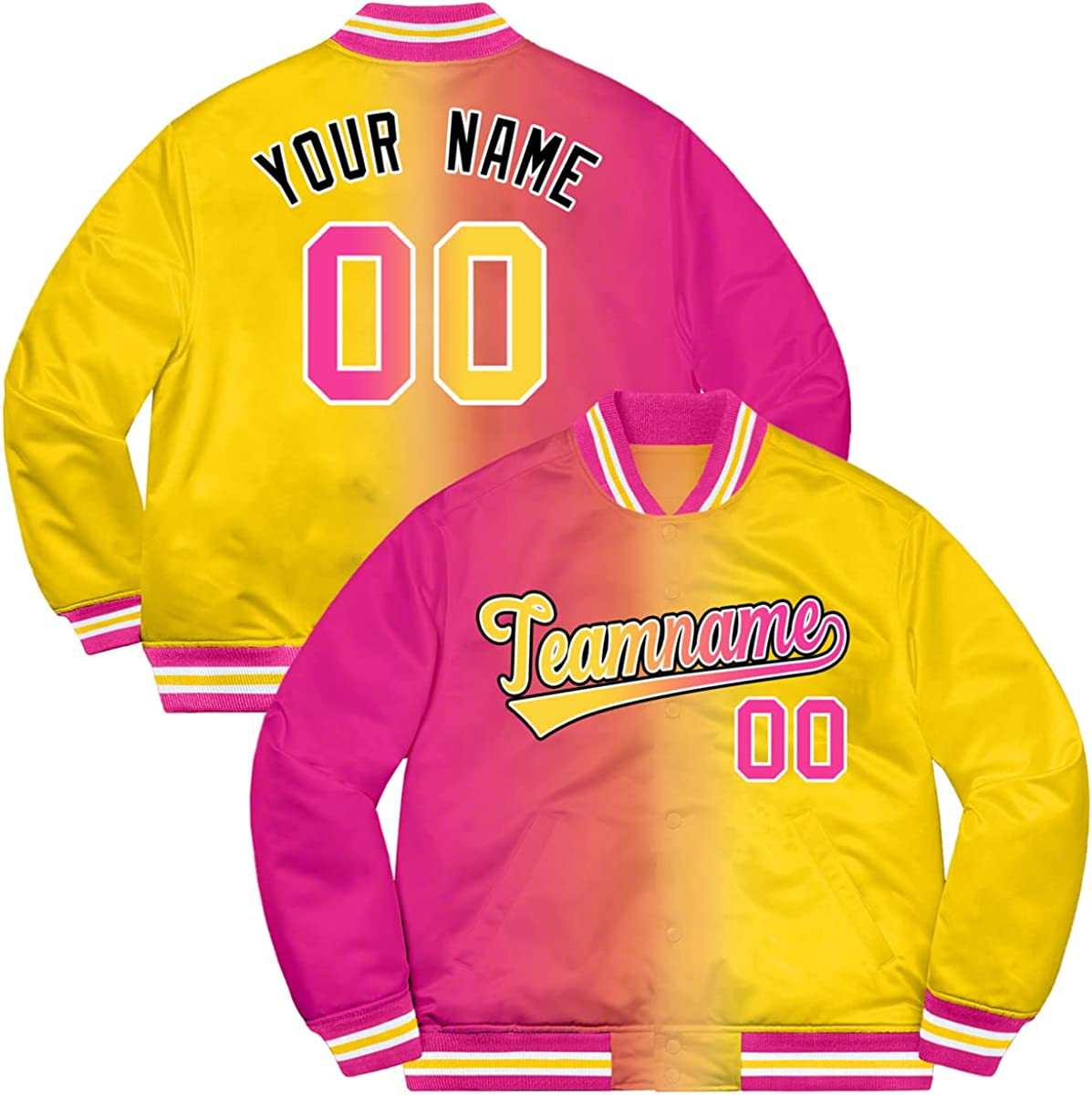 Custom Men/Women/Youth Varsity Baseball Jacket Sportswear Coat Stitched Personalized Name Number