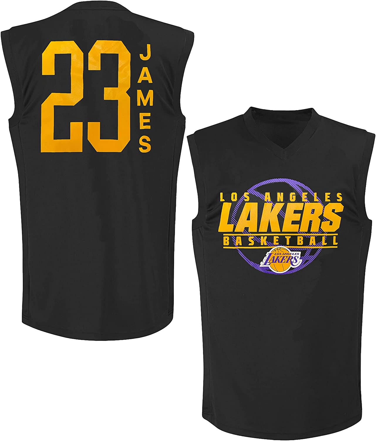 Outerstuff Lebron James Los Angeles Lakers #23 Youth Vertical Player's Name & Number Jersey