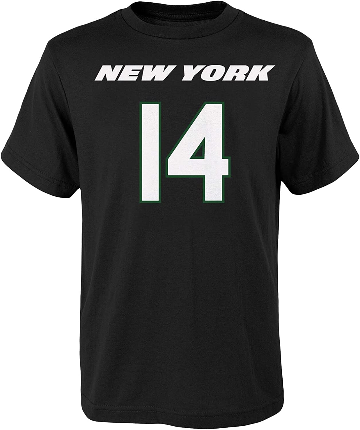 NFL Youth 8-20 Team Color Traded/Retired Performance Mainliner Player Name and Number Jersey T-Shirt