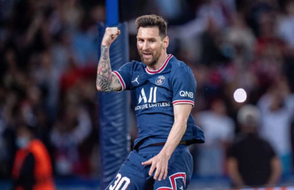 Messi celebrates yet another goal