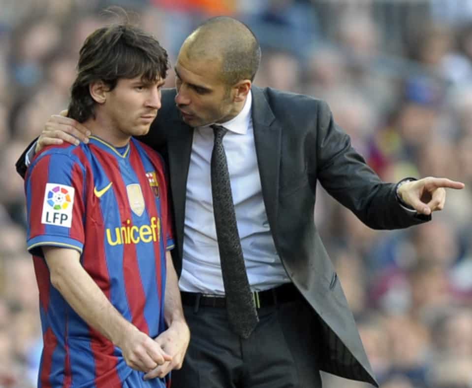 Messi was prolific for Guardiola at Barcelona