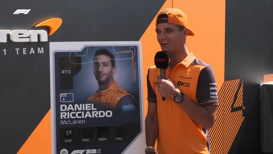 Norris wasn’t happy with Ricciardo