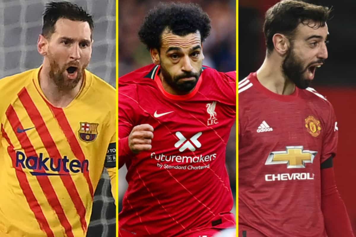 Lionel Messi thunderbolt, Mohamed Salah solo strike for Liverpool vs Man City, Kieran Tierney brilliance and Bruno Fernandes’ lob like Eric Cantona