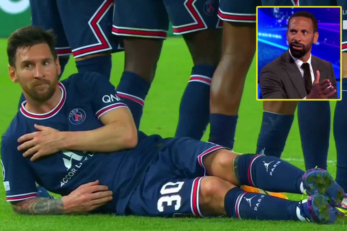 Lionel Messi getting his kit dirty was football’s most shocking moment of 2021 as Rio Ferdinand raged at ‘disrespectful’ time PSG star lay behind wall in Champions League