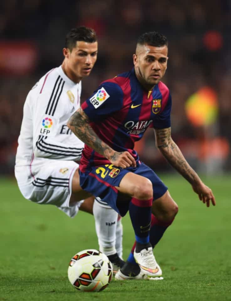 Alves recalled a scuffle between him and Ronaldo due in part to the rivalry between Barcelona and Real madrid